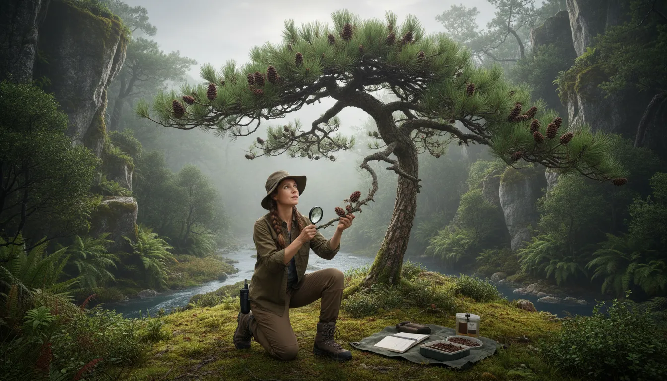 Ilustración de Pinus: A genus of trees known as pines.