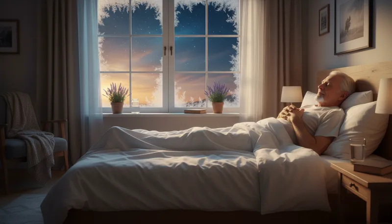 Illustration of sleep in heavenly peace: rest quietly and peacefully after death