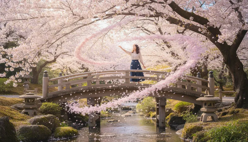 Illustration of sakura: Cherry blossom tree popular in Japan.