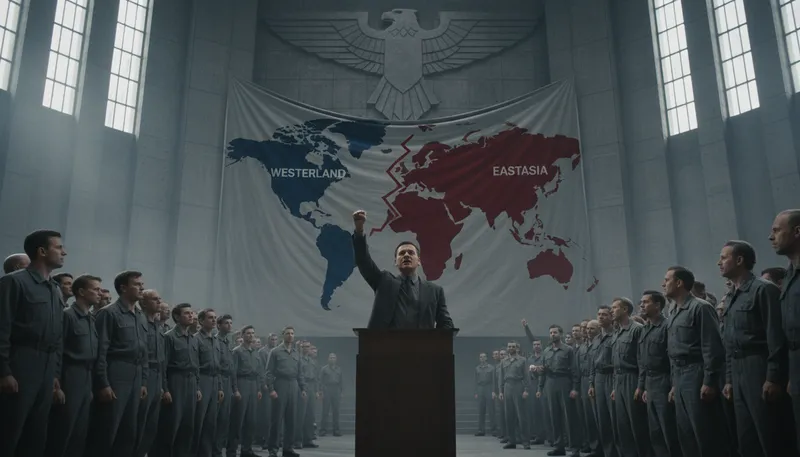 Illustration of we have always been at war with eastasia: A statement of perpetual conflict.