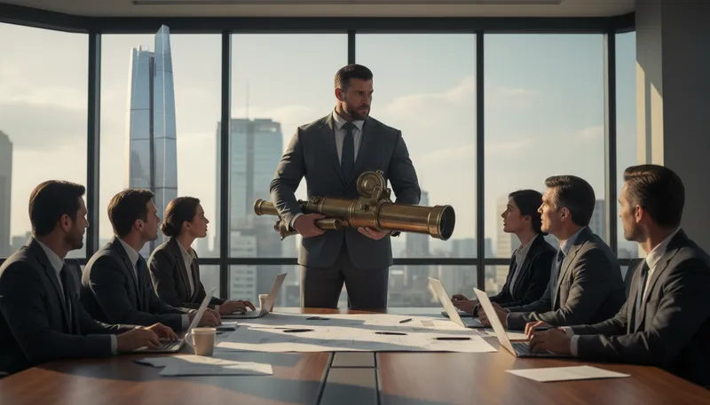 Illustration of big gun: an important or influential person