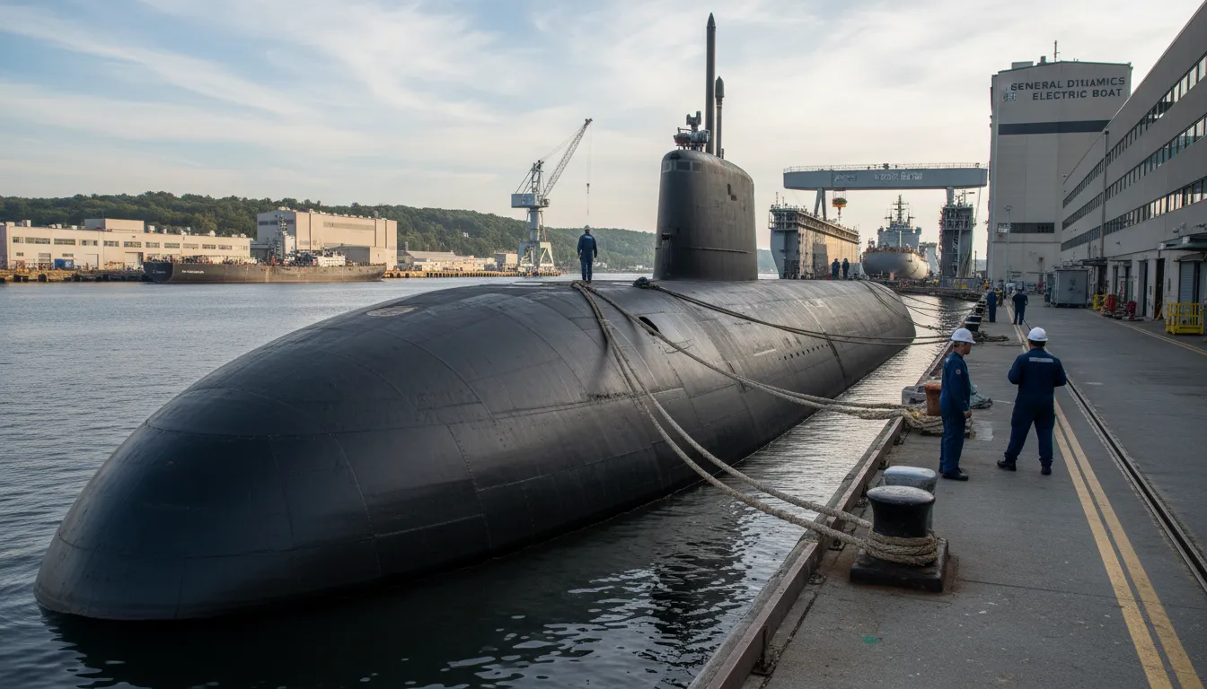 grotonのイラスト：A town known for its naval submarine base.