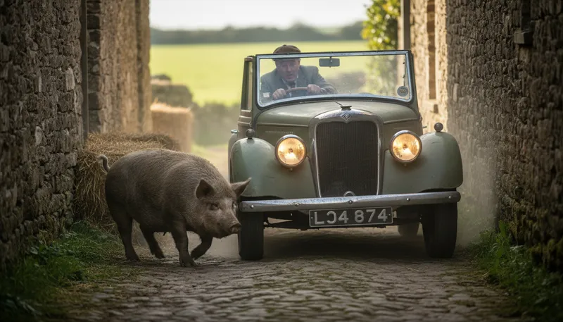 Illustration of couldn't stop a pig in a passage: Very ineffective or incapable.