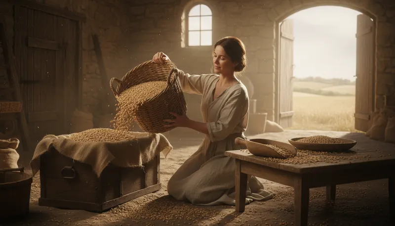 Illustration of omer: a measure used in ancient Israel for grain