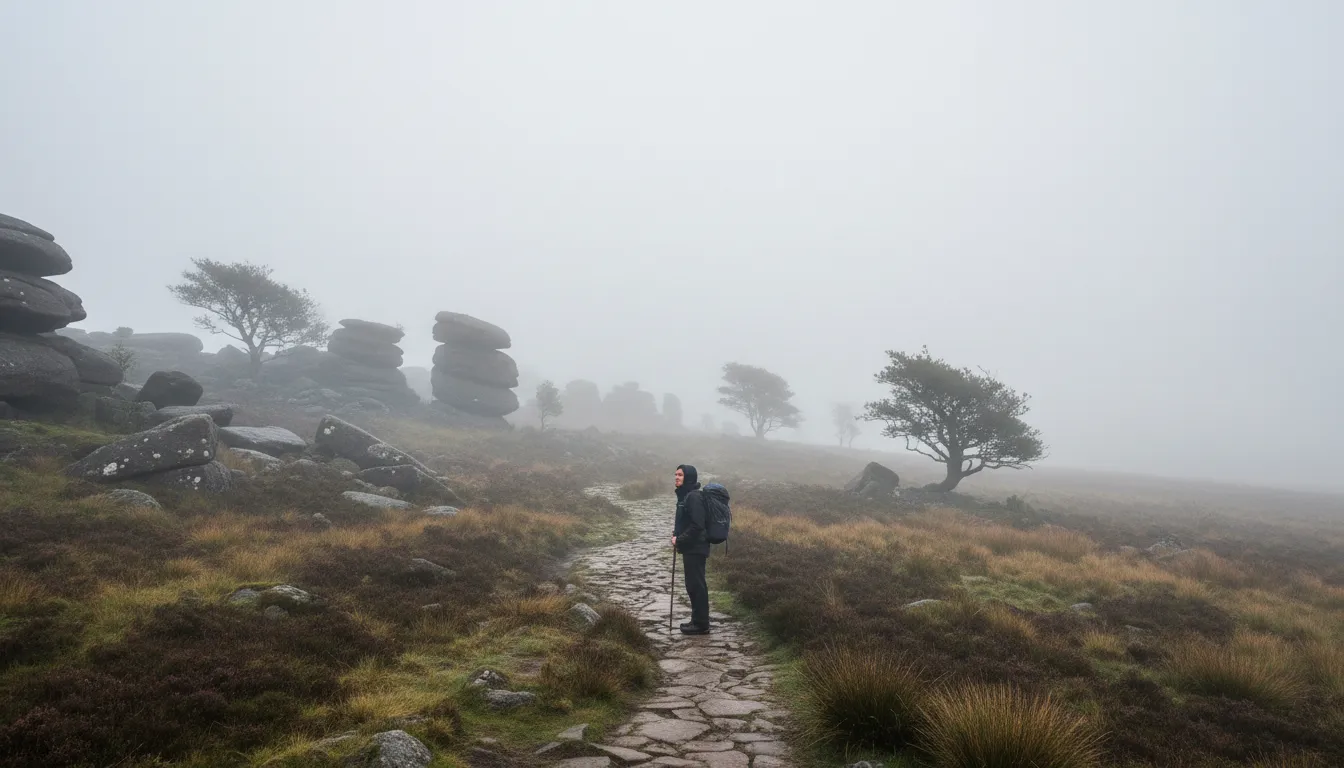 Ilustrasi Dartmoor: A national park in England.