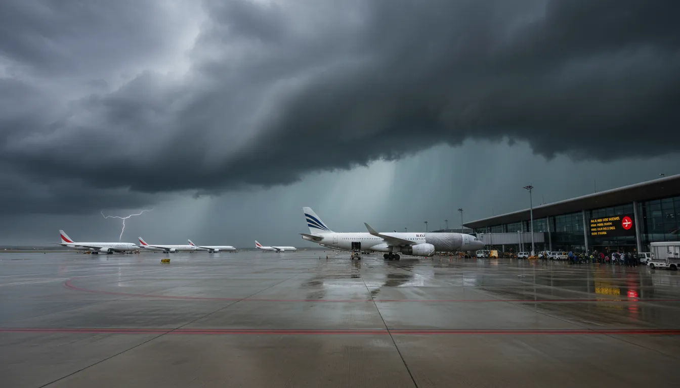 Ilustrasi ground: to prohibit from flying or operating