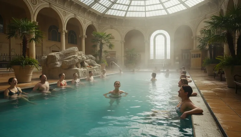 Illustration of buxton: A town known for its natural mineral springs.