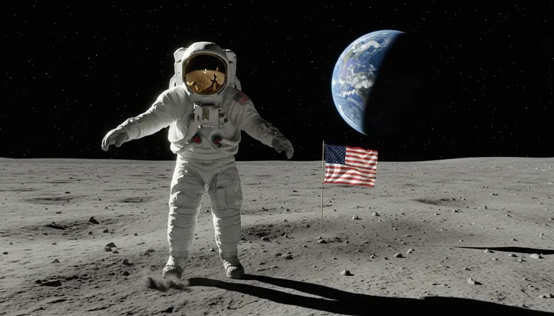 Illustration of armstrong: a reference to Neil Armstrong, the astronaut
