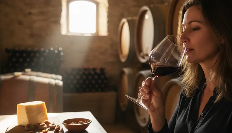 Illustration of tannin: A substance in plants, often in tea or wine.