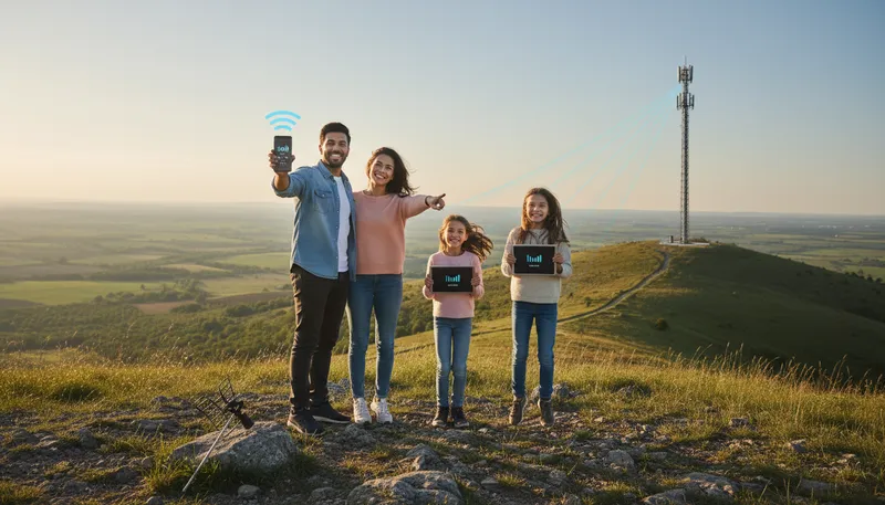 Illustration of telekom: A telecommunications company or network.