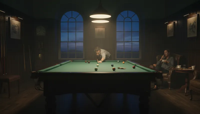 Illustration of snooker: A cue sport played on a rectangular table.