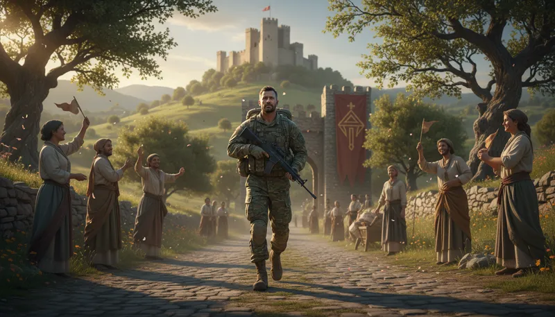 Illustration of fatherland: One's native country or homeland.