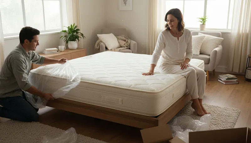 Illustration of mattress: A rectangular pad for sleeping on.