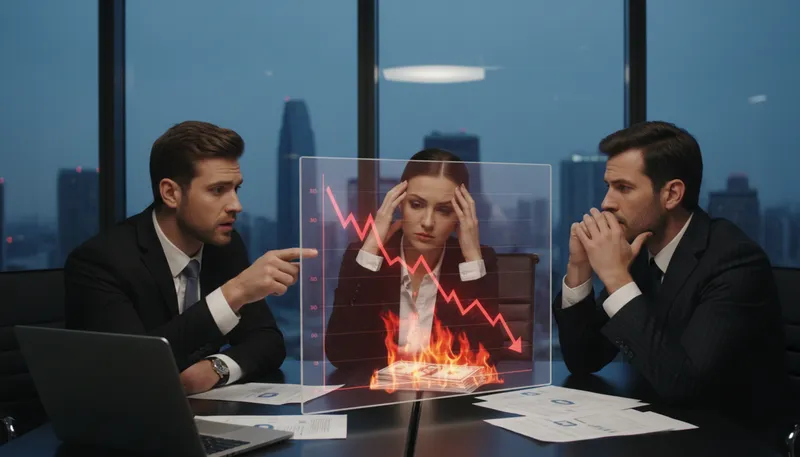 Illustration of burn rate: The speed a company spends cash.
