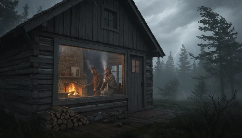 Illustration of wait out: Stay in place until something ends.