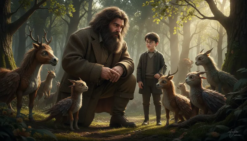 Illustration of hagrid: A beloved giant character from a popular book series.