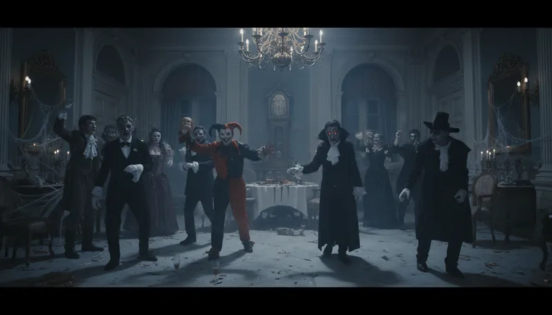 Illustration of horror show: a chaotic or frightening situation.