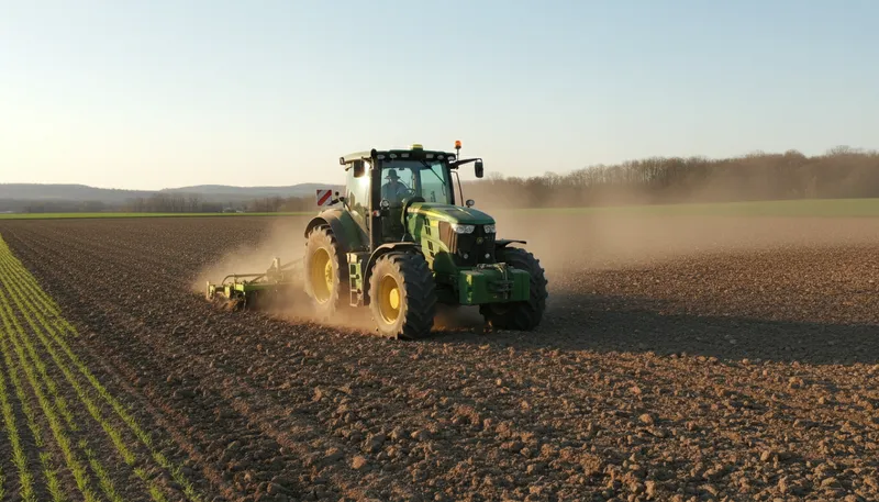 Illustration of cultivate: to prepare land for crops