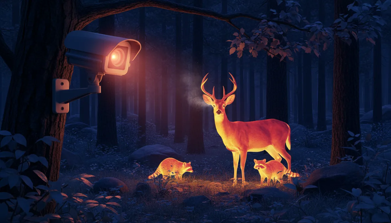 Illustration of infrared light: Energy waves beyond red that people cannot see but can feel as heat.