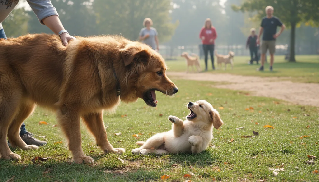 one's bark is worse than one's bite का चित्र: Someone is more aggressive in words than actions.