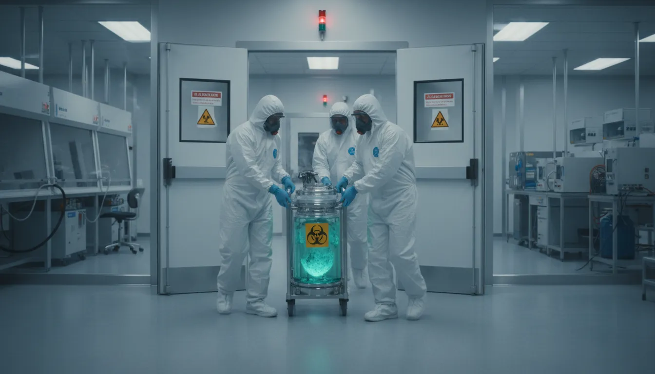 biohazard का चित्र: Biological substances posing risks to health.