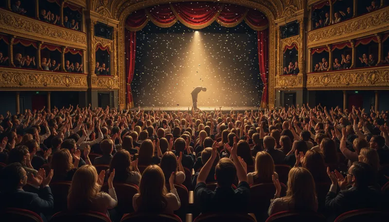 Illustration of applaud: to clap hands in approval or praise