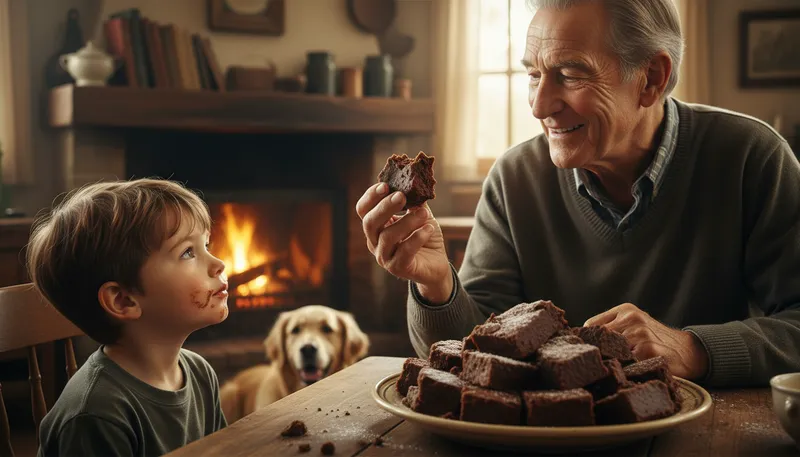 Illustration of good boys deserve fudge always: a reminder to reward good behavior