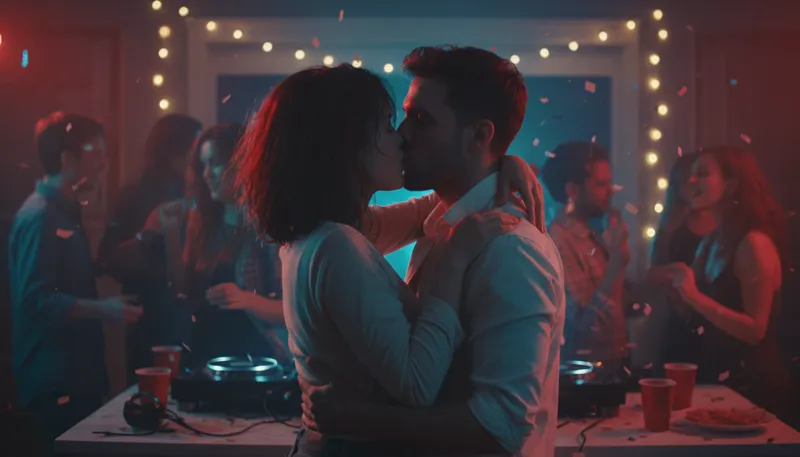 Illustration of hot and heavy: intense or passionate, often in relationships.
