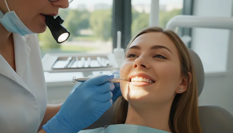 Illustration of dentist: A doctor who cares for teeth and gums.