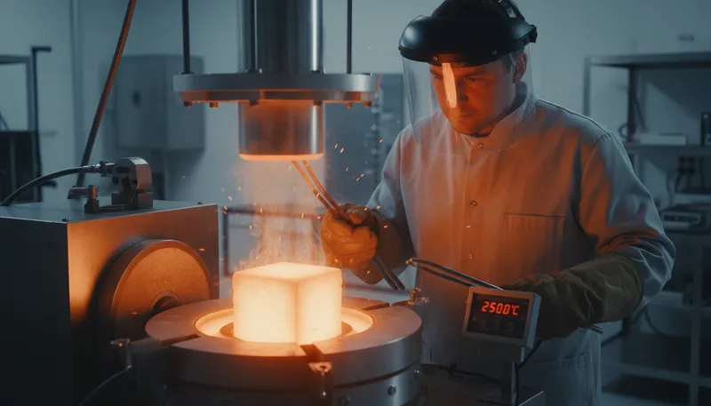 Illustration of wolfram: A rare metal used in high-temperature applications.