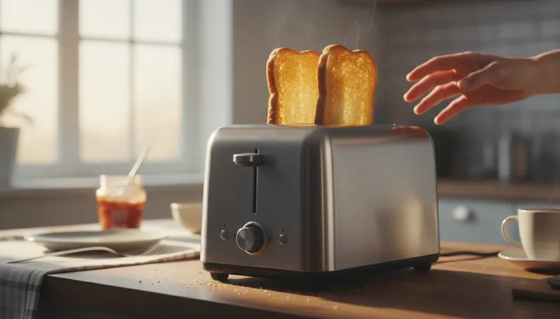 Illustration of toaster: an appliance for browning bread