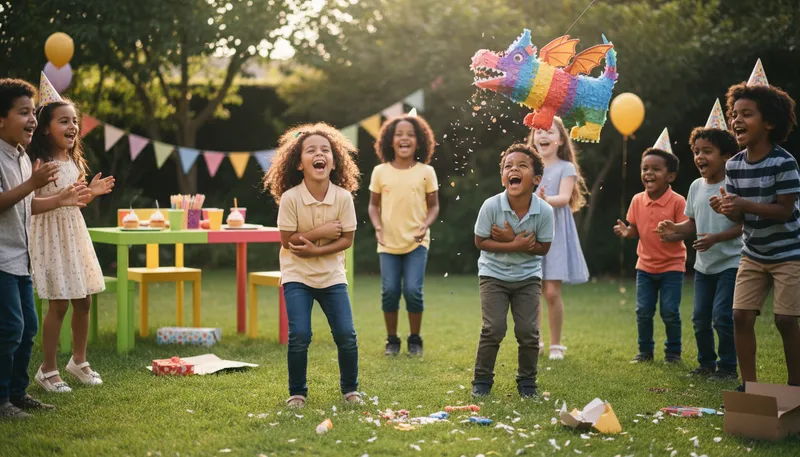 Illustration of gleefully: With joy and delight.
