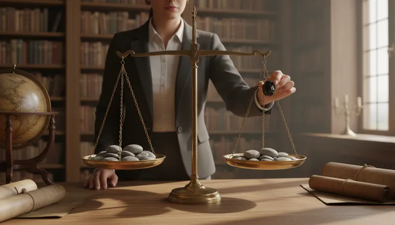 Illustration of tip the scale: to influence a decision or outcome