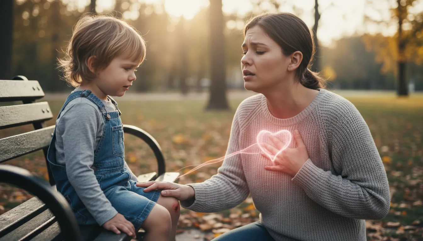 one's heart bleeds का चित्र: feeling deep sympathy or sadness for someone