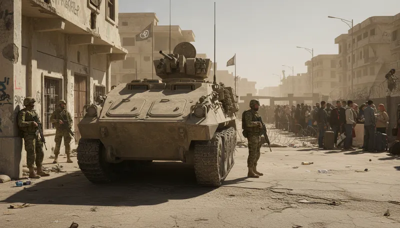 Illustration of occupation: control of a place by military force