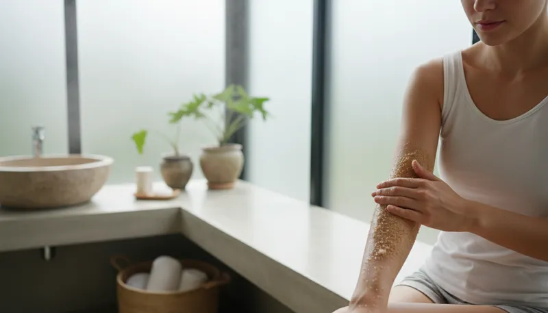 Illustration of exfoliate: to shed or peel off layers