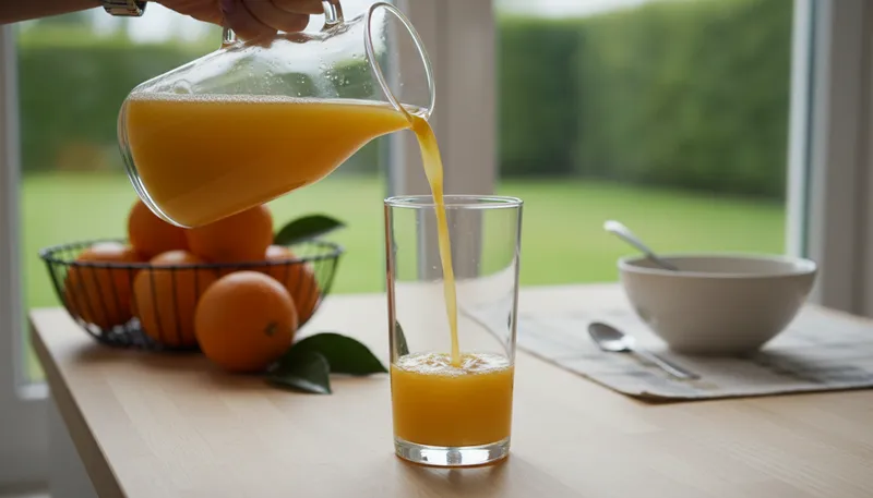 Illustration of juice: a liquid extracted from fruits or vegetables