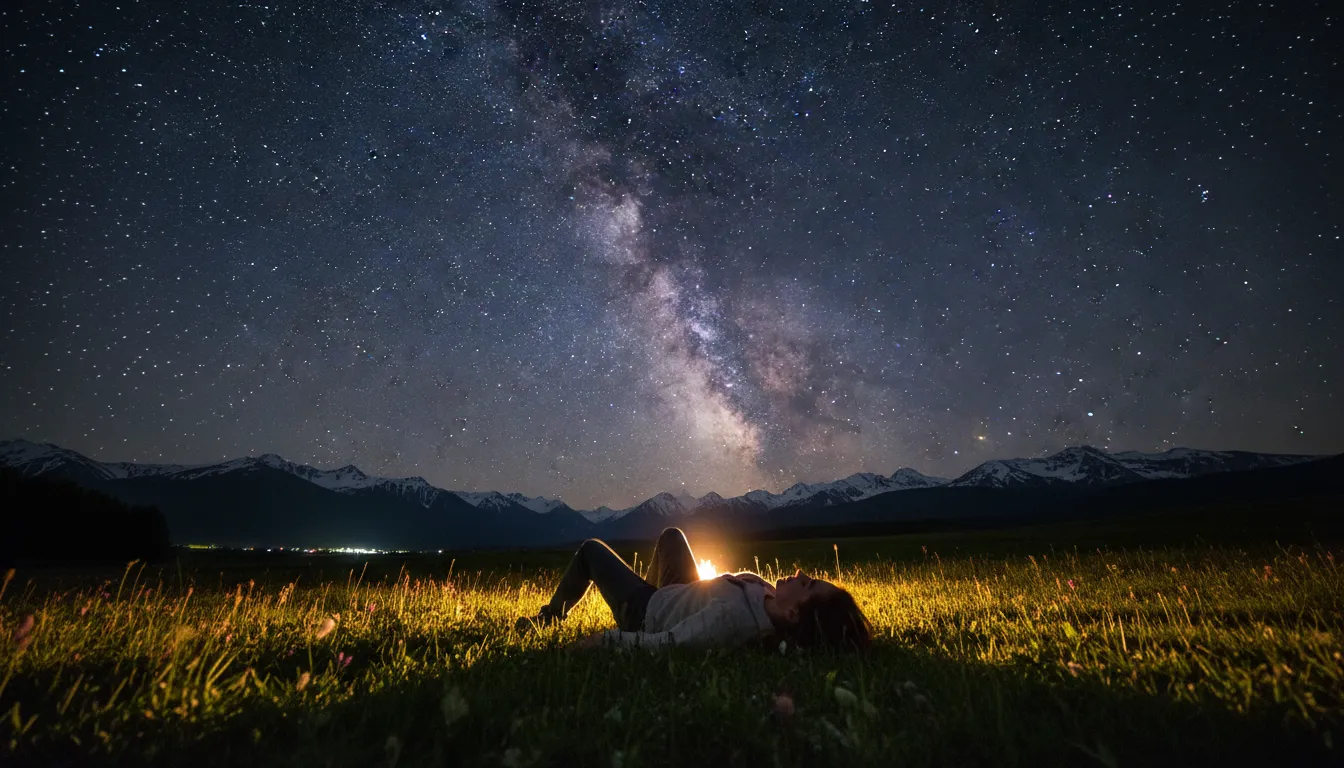 heaven 的插图：the sky or universe above us