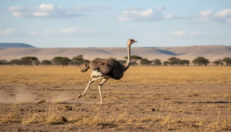 Illustration of ostrich: A large flightless bird native to Africa.