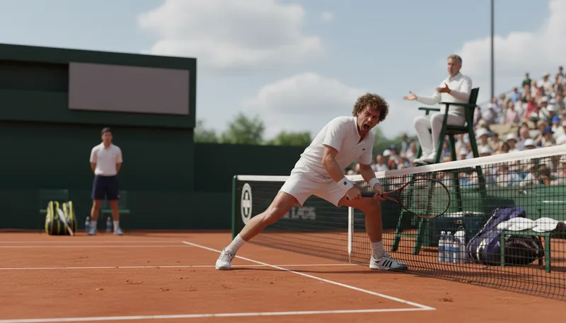 Illustration of mcenroe: An American former tennis player known for outbursts.