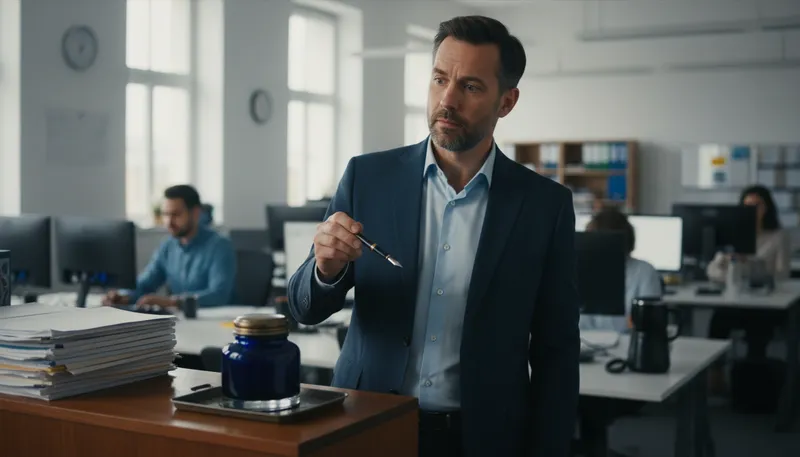 Illustration of you don't dip your pen in the company inkwell: Do not misuse company resources.