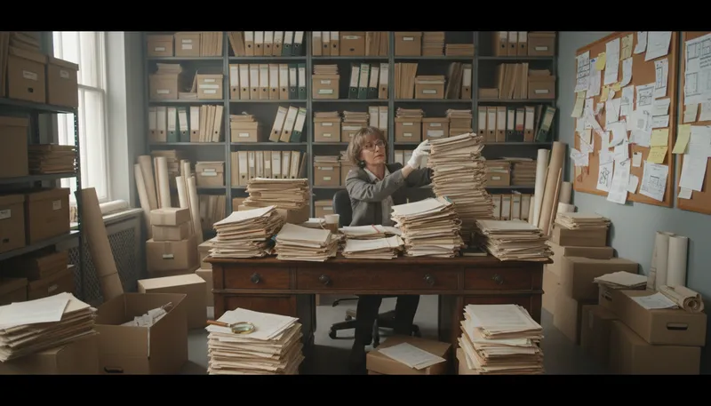 Illustration of paper trail: documented evidence of transactions