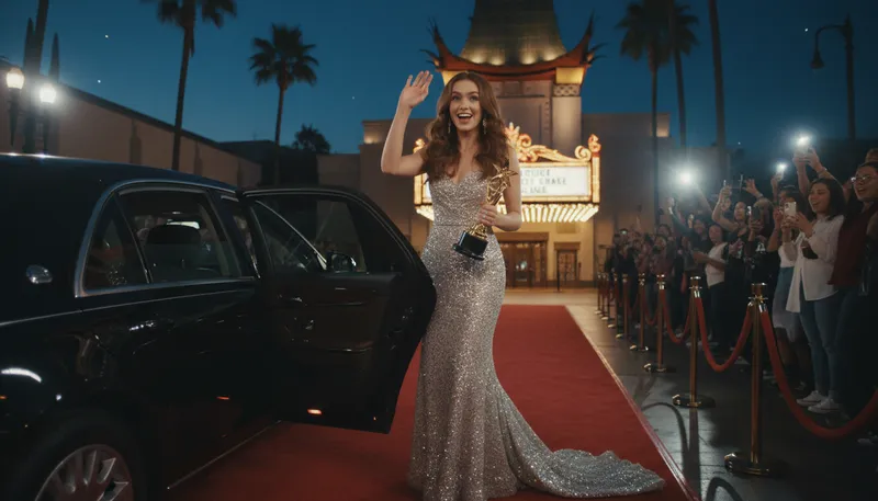 Illustration of stardom: Fame and success in entertainment.
