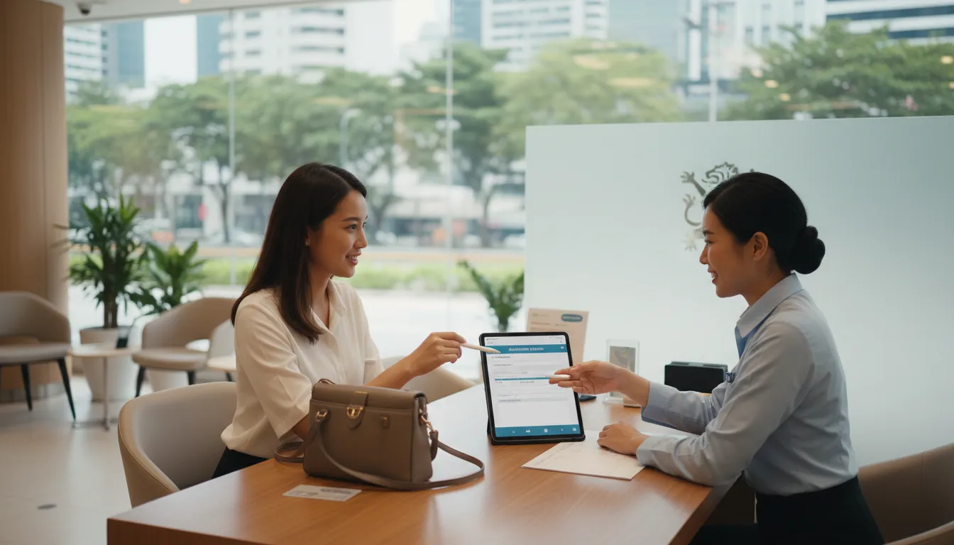 Ilustração de DBS: a major commercial bank based in Singapore