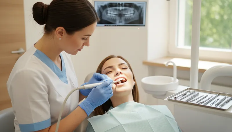 Illustration of tartar: A hard deposit on teeth, often from plaque.