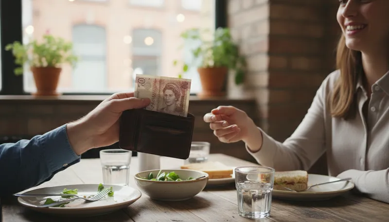 Illustration of tenner: A ten-dollar bill.