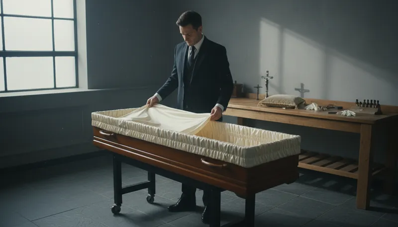 Illustration of undertaker: A person who buries the dead.