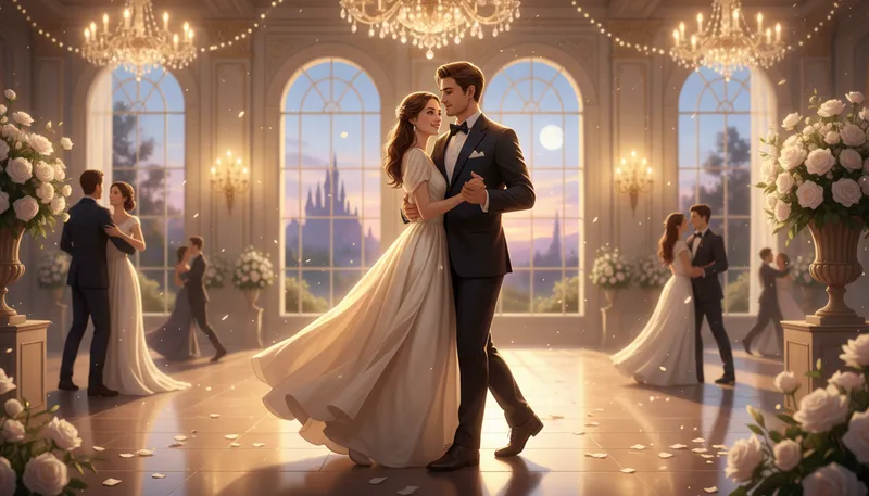 Illustration of happily ever after: a story ending with lasting happiness.