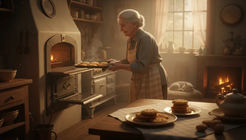 Illustration of gran: A term for grandmother or elderly woman.