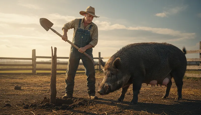 Illustration of useless as tits on a boar hog: completely useless or ineffective
